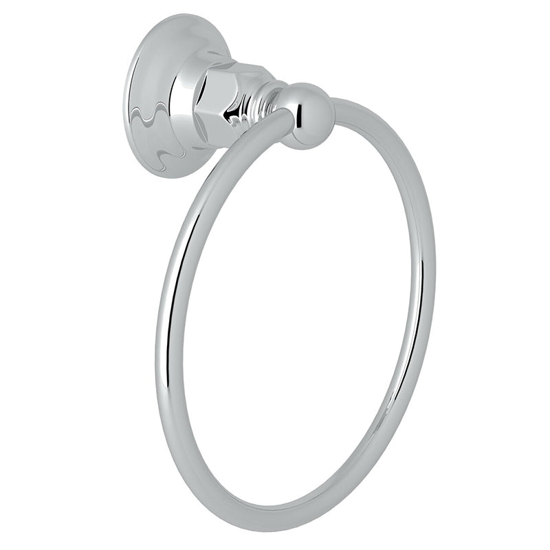 Italian 6.25' Towel Ring in Polished Chrome