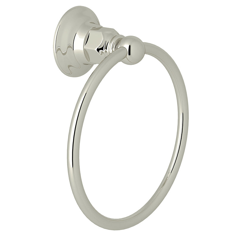 Italian 6.25' Towel Ring in Polished Nickel