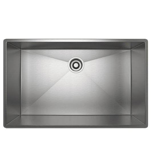 Forze 19.5" x 31.5" x 10" Single-Basin Undermount Kitchen Sink in Brushed Stainless Steel