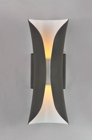 Scroll 5.25' 2 Light Outdoor Wall Sconce in Architectural Bronze