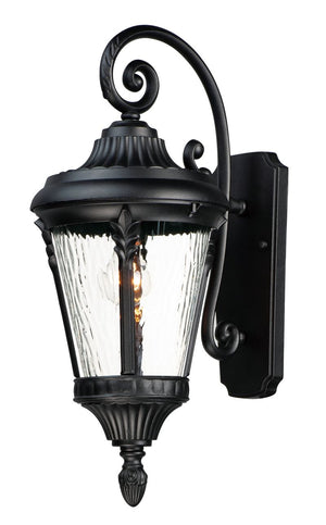 Sentry 9' Single Light Outdoor Wall Sconce in Black