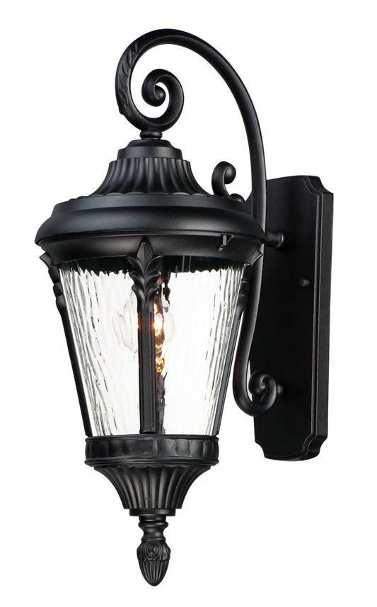 Sentry 9" Single Light Outdoor Wall Sconce in Black