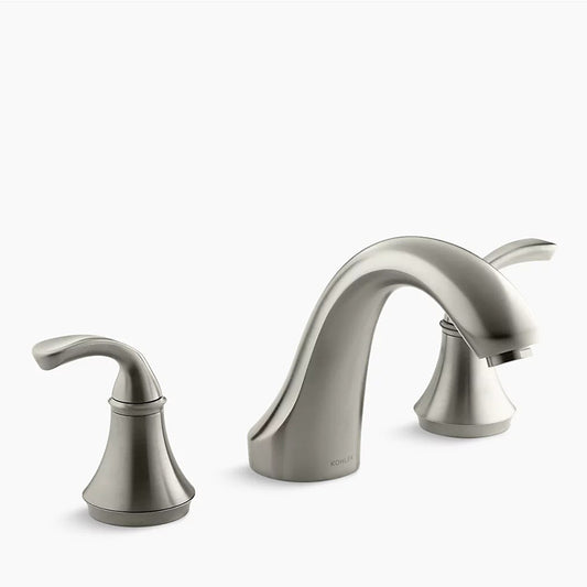 Forte Sculpted Two-Handle Tub Filler Faucet in Vibrant Brushed Nickel