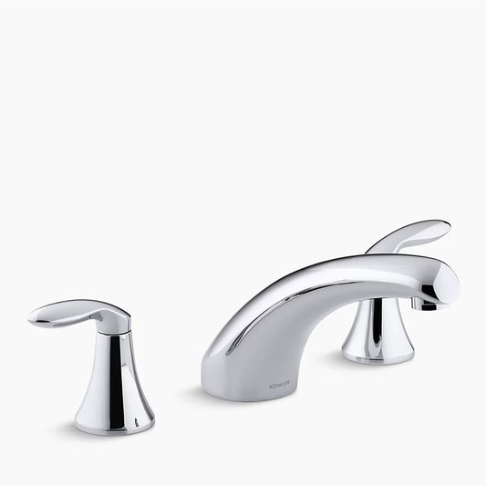 Coralais Two-Handle Tub Filler Faucet in Polished Chrome