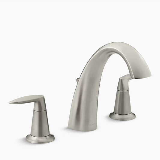 Alteo Two-Handle Tub Filler Faucet in Vibrant Brushed Nickel with Diverter