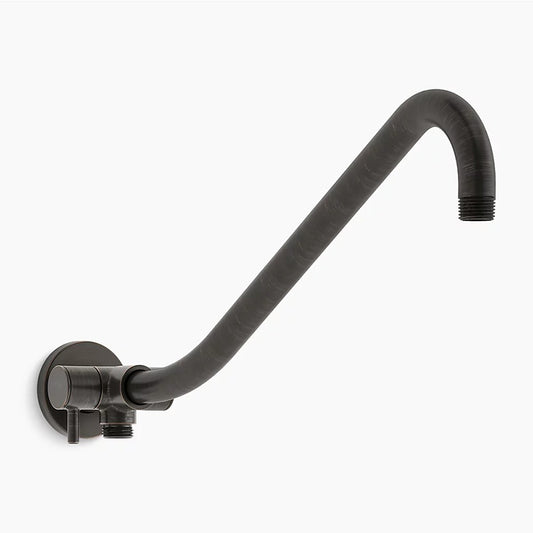 Gooseneck Shower Arm in Oil-Rubbed Bronze with 2-Way Diverter