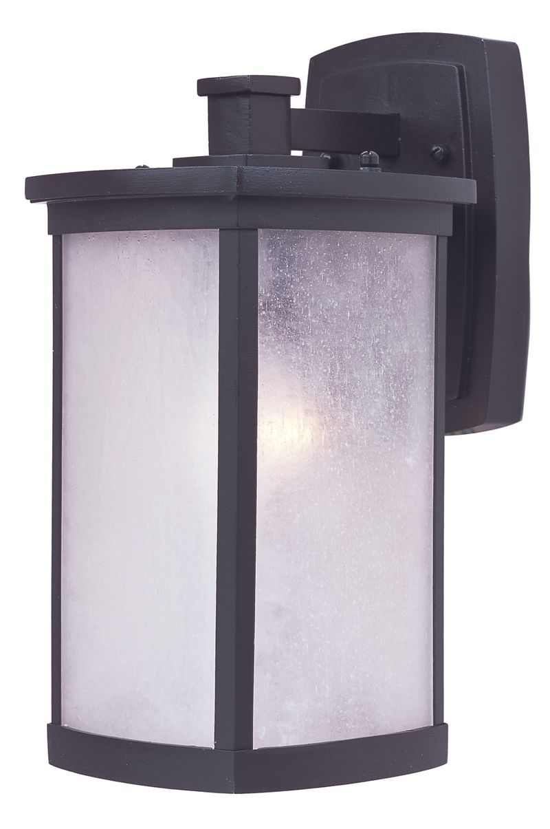 Terrace 7' Single Light Outdoor Wall Sconce in Bronze with Frosted Glass Finish