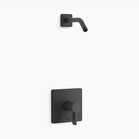 Parallel Single-Handle Shower Only Faucet in Matte Black