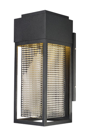 Townhouse 7' Single Light Outdoor Wall Sconce in Galaxy Black and Stainless Steel