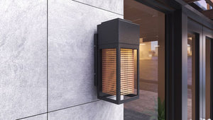 Townhouse 4.75' Single Light Outdoor Wall Sconce in Galaxy Bronze and Rose Gold