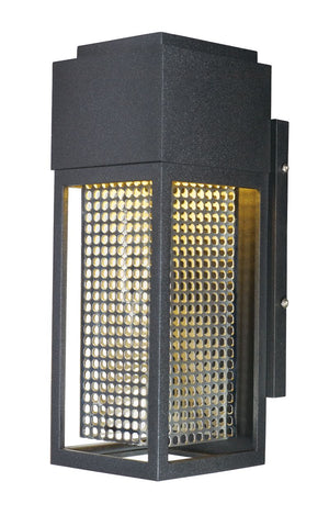 Townhouse 4.75' Single Light Outdoor Wall Sconce in Galaxy Black and Stainless Steel