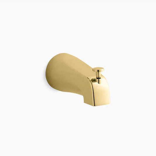 Coralais Tub Spout in Vibrant Polished Brass with Slip-Fit Connection