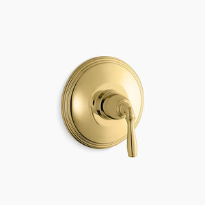 Devonshire Single-Handle Thermostatic Valve Trim in Vibrant Polished Brass