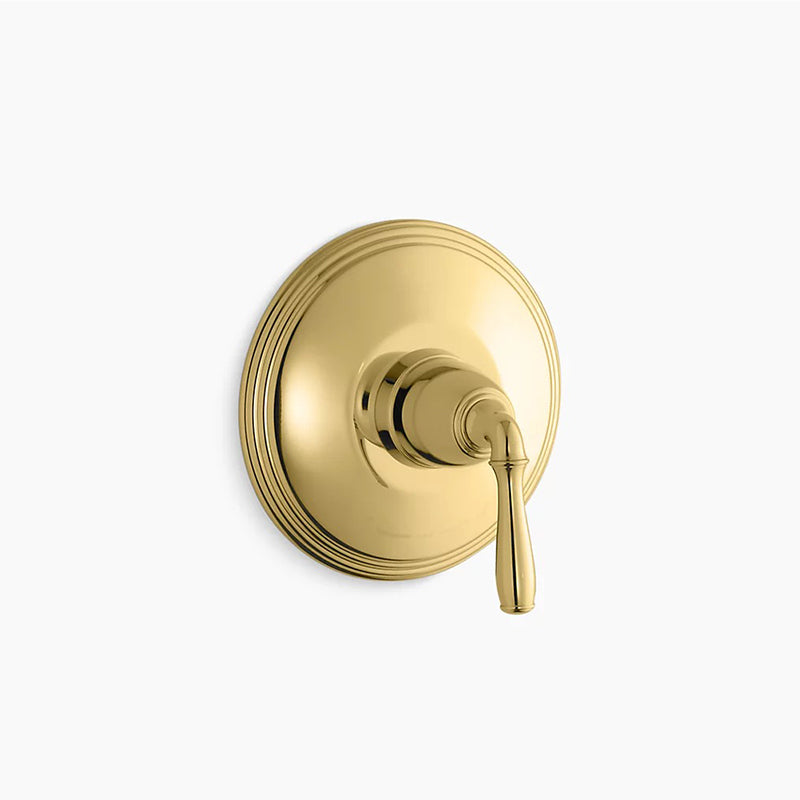 Devonshire Single-Handle Thermostatic Valve Trim in Vibrant Polished Brass