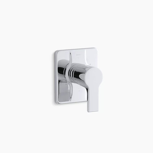 Singulier Single-Handle Transfer Valve Trim in Polished Chrome