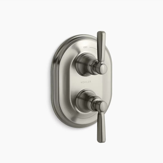 Bancroft Two-Handle Valve Trim in Vibrant Brushed Nickel