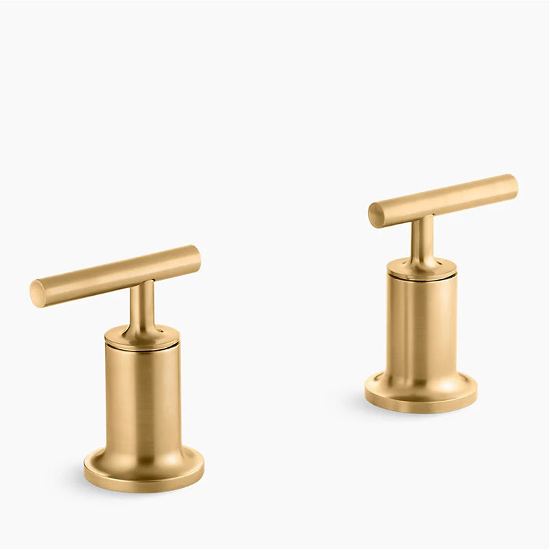 Purist Two Lever Handle Valve Trim in Vibrant Brushed Moderne Brass