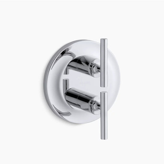 Purist Two-Handle Stacked Valve Trim in Polished Chrome