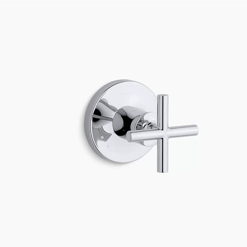 Purist Single Cross Handle Volume Control Trim in Polished Chrome