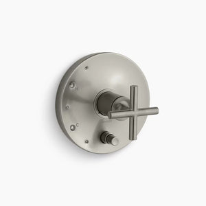 Purist Single Cross Handle Control Trim in Vibrant Brushed Nickel