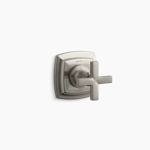 Margaux Single Cross Handle Volume Control Trim in Vibrant Brushed Nickel