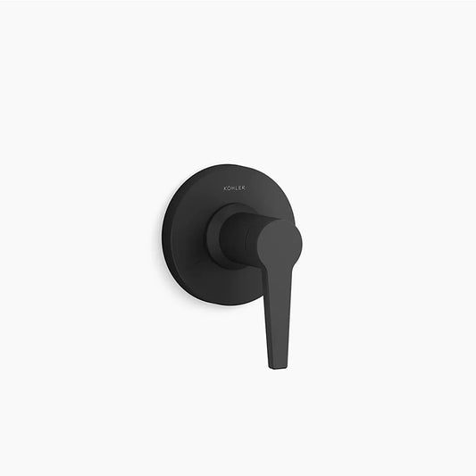 Pitch Single-Handle Transfer Valve Trim in Matte Black