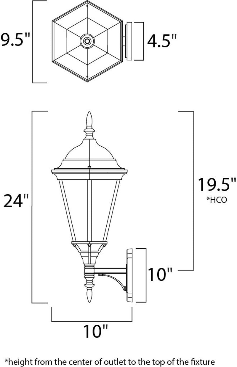 Westlake E26 9.5' Single Light Upright Outdoor Wall Sconce in Rust Patina