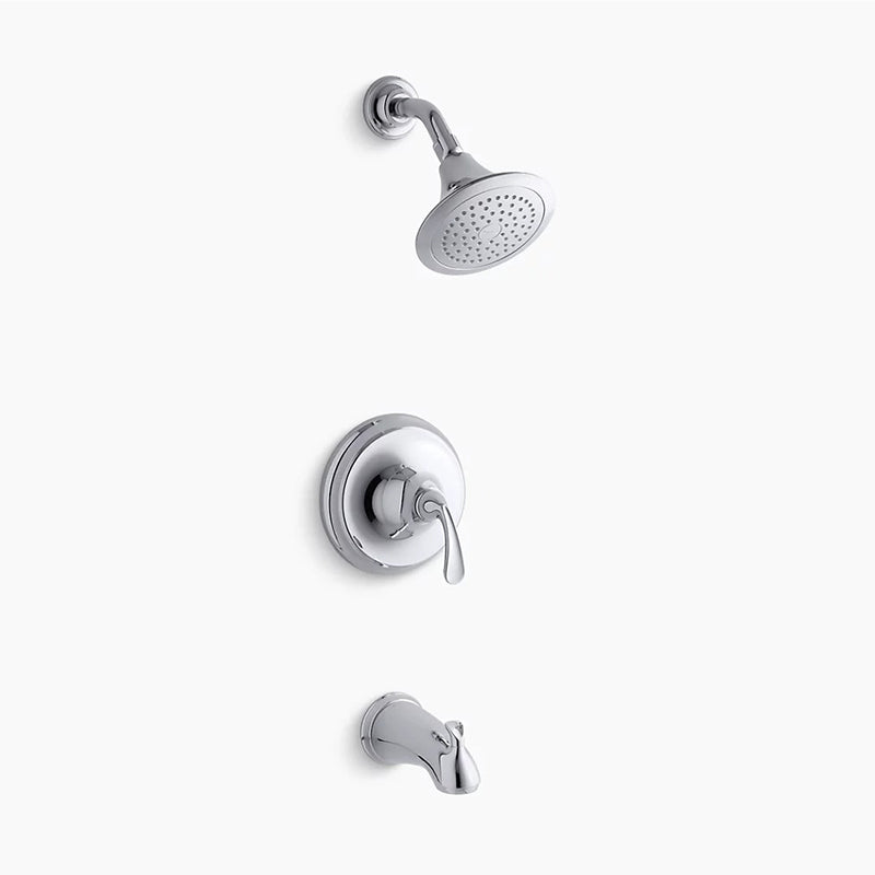 Forte Sculpted Single-Handle Tub & Shower Faucet in Polished Chrome with Slip-Fit Connection