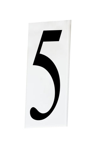 Address 5' Number 5 Tile in White
