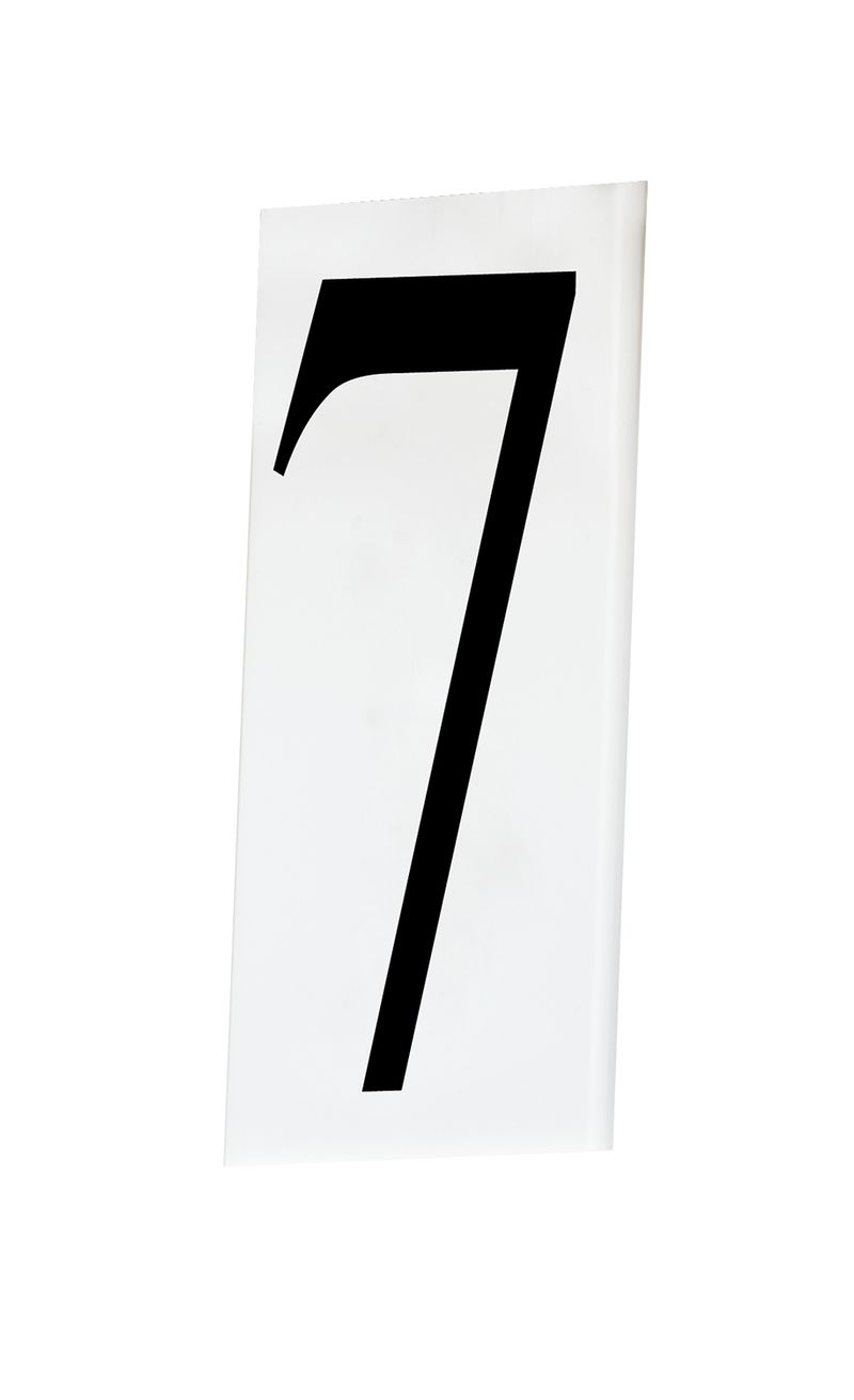 Address 5' Number 7 Tile in White