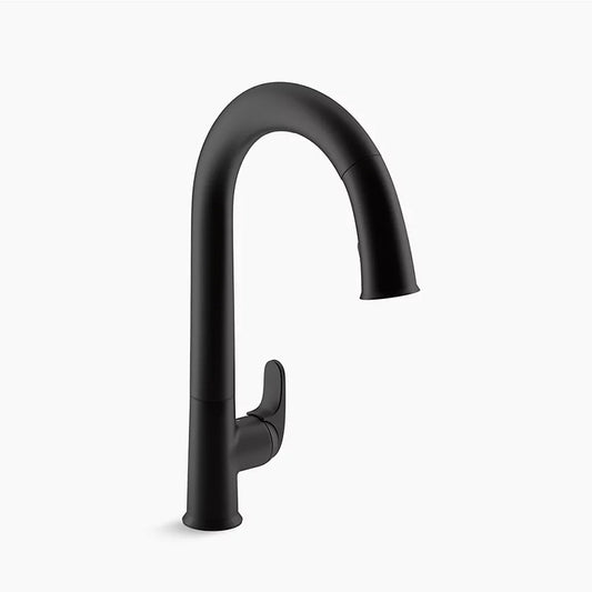 Sensate Touchless Pull-Down Kitchen Faucet in Matte Black