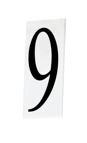 Address 5' Number 9 Tile in White
