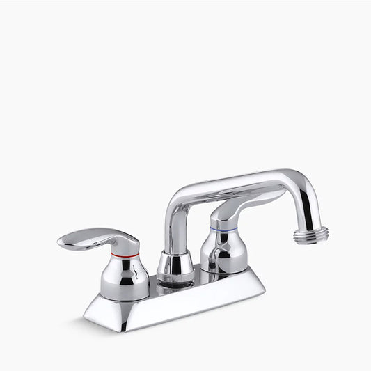 Coralais Utility Laundry Faucet in Polished Chrome with Threaded Spout