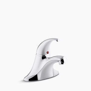 Coralais Centerset 1.2 gpm Single-Handle Bathroom Faucet in Polished Chrome with Metal Drain