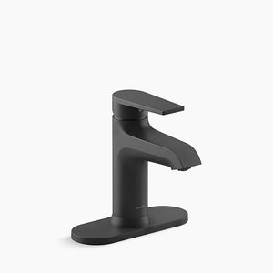 Hint Single-Handle Bathroom Faucet in Matte Black with Escutcheon