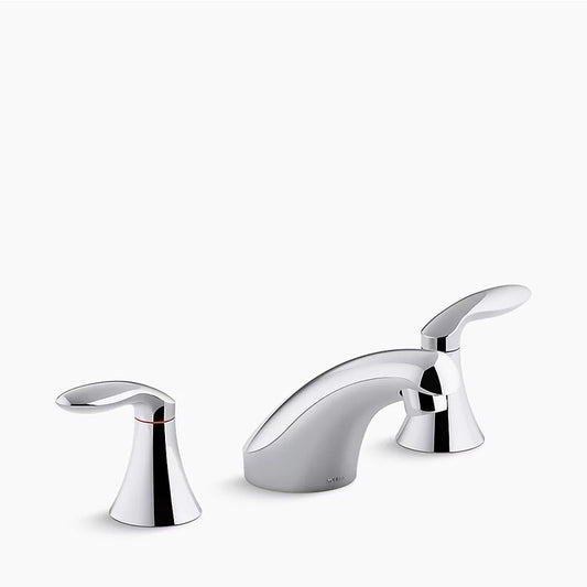 Coralais Widespread Two-Handle Bathroom Faucet in Polished Chrome