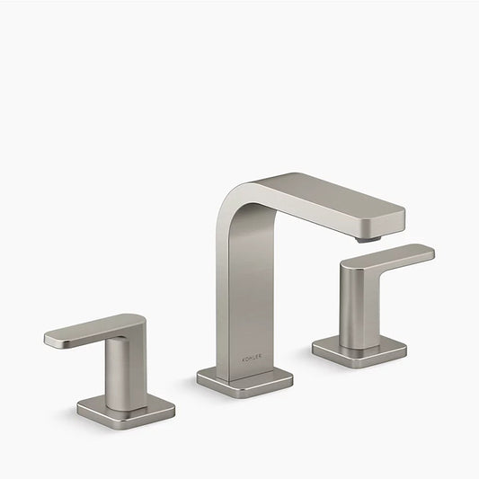 Parallel Widespread Two-Handle Bathroom Faucet in Vibrant Brushed Nickel