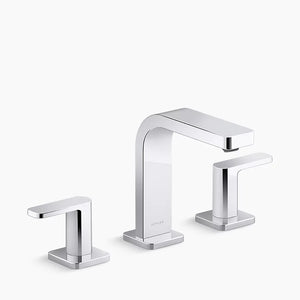 Parallel Widespread Two-Handle Bathroom Faucet in Polished Chrome