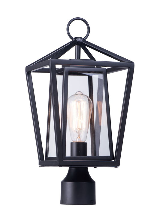 Artisan 17.25" Single Light Outdoor Post Lantern in Black