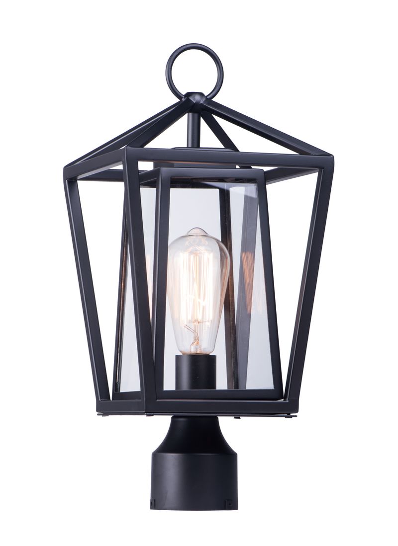 Artisan 17.25' Single Light Outdoor Post Lantern in Black