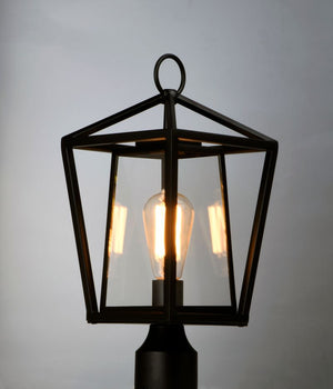 Artisan 17.25' Single Light Outdoor Post Lantern in Black