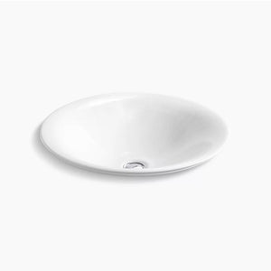 Sartorial Herringbone Carillon Wading Pool 17.69' x 17.69' x 6' Vitreous China Vessel Bathroom Sink in White