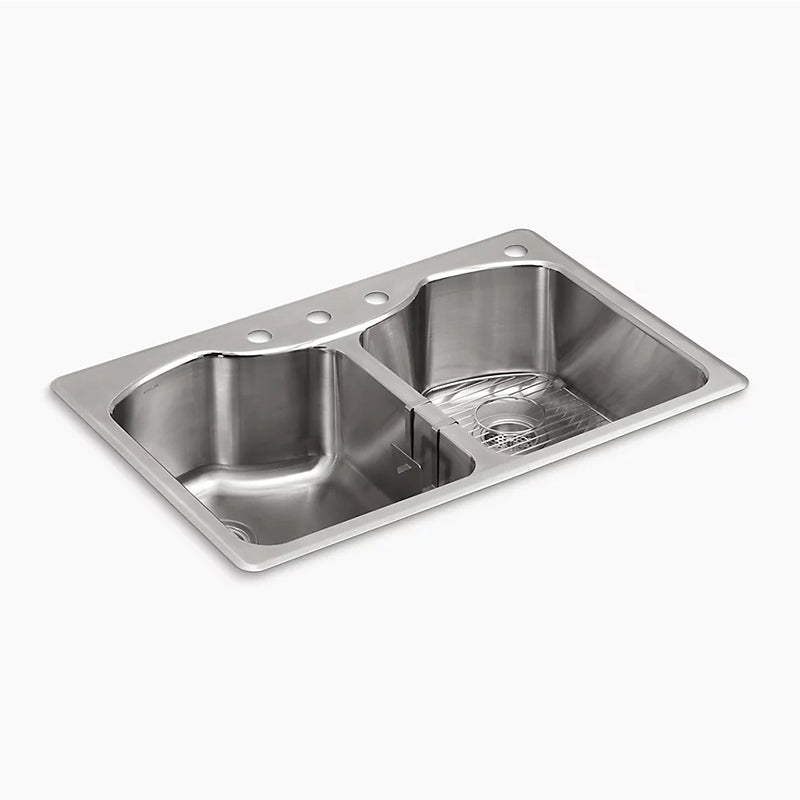 Octave 22' x 33' x 9.31' Stainless Steel Double-Basin Dual-Mount Kitchen Sink