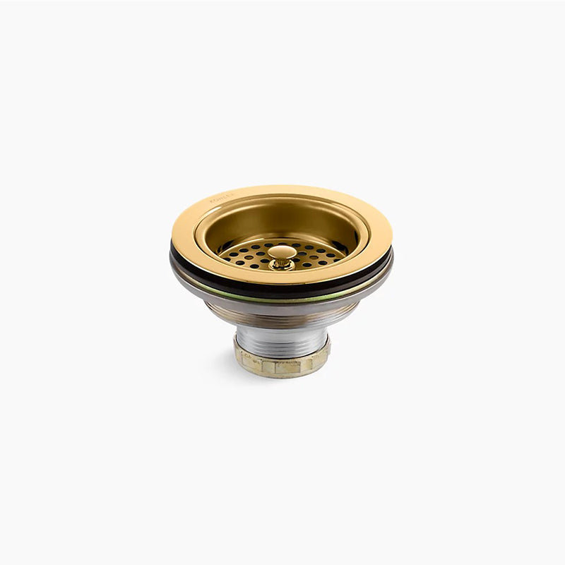 Duostrainer Kitchen Sink Drain in Vibrant Polished Brass