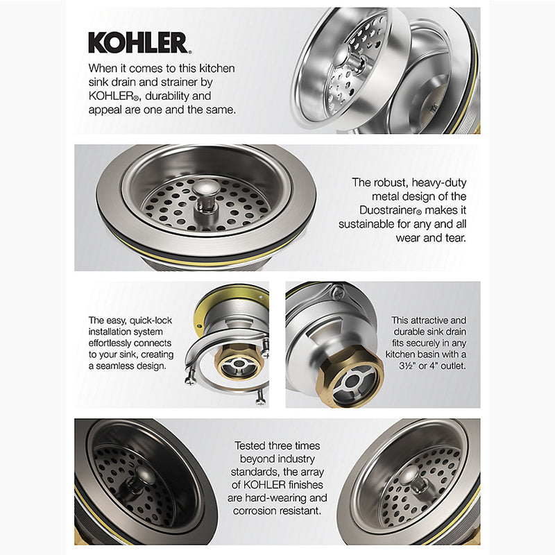 Kohler Duostrainer Passoire d'évier, 8801-PB Kohler Duostrainer Passoire d'évier, 8801-PB
