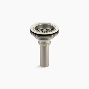 Duostrainer Kitchen Sink Drain Tailpiece in Vibrant Polished Nickel