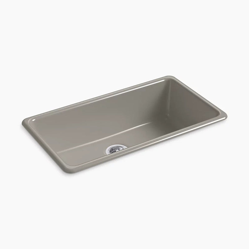 Iron/Tones 18.75' x 33' x 9.63' Enameled Cast Iron Single-Basin Dual-Mount Kitchen Sink in Cashmere