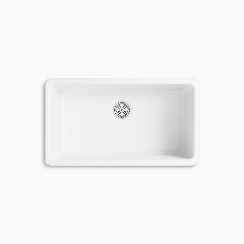 Iron/Tones 18.75' x 33' x 9.63' Enameled Cast Iron Single-Basin Dual-Mount Kitchen Sink in Cashmere