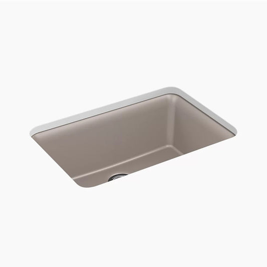 Cairn 18.31" x 27.5" x 10.19" Neoroc Single-Basin Undermount Kitchen Sink in Matte Taupe