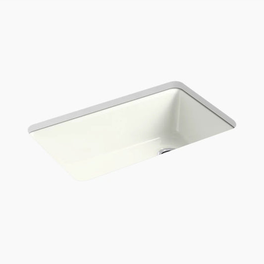 Riverby 22" x 33" x 9.63" Enameled Cast Iron Single-Basin Undermount Kitchen Sink in Dune